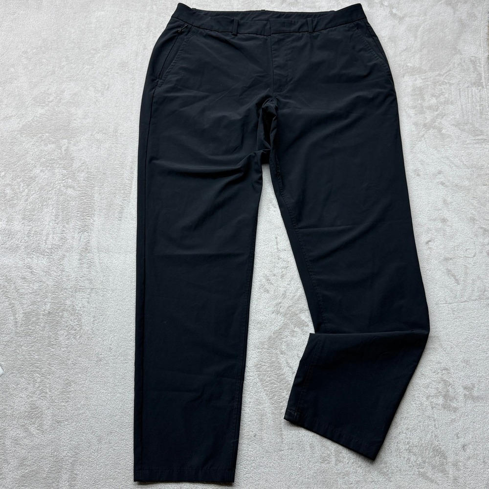 Kit and Ace Technical Trousers Mens 38 Black brrr Cooling Stretch Commuter Pants